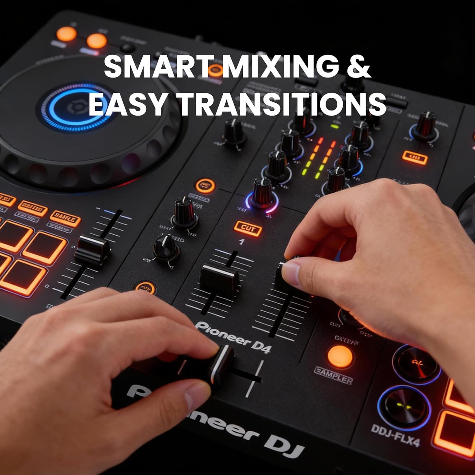 Pioneer DJ FLX4 2-Channel DJ Controller – Black