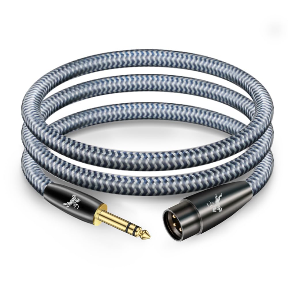 Impeto 6.35mm (1/4″) TRS to XLR Male Balanced Cable, 3M/9.8ft, for Mic, Mixer & Interface (1-Pack)