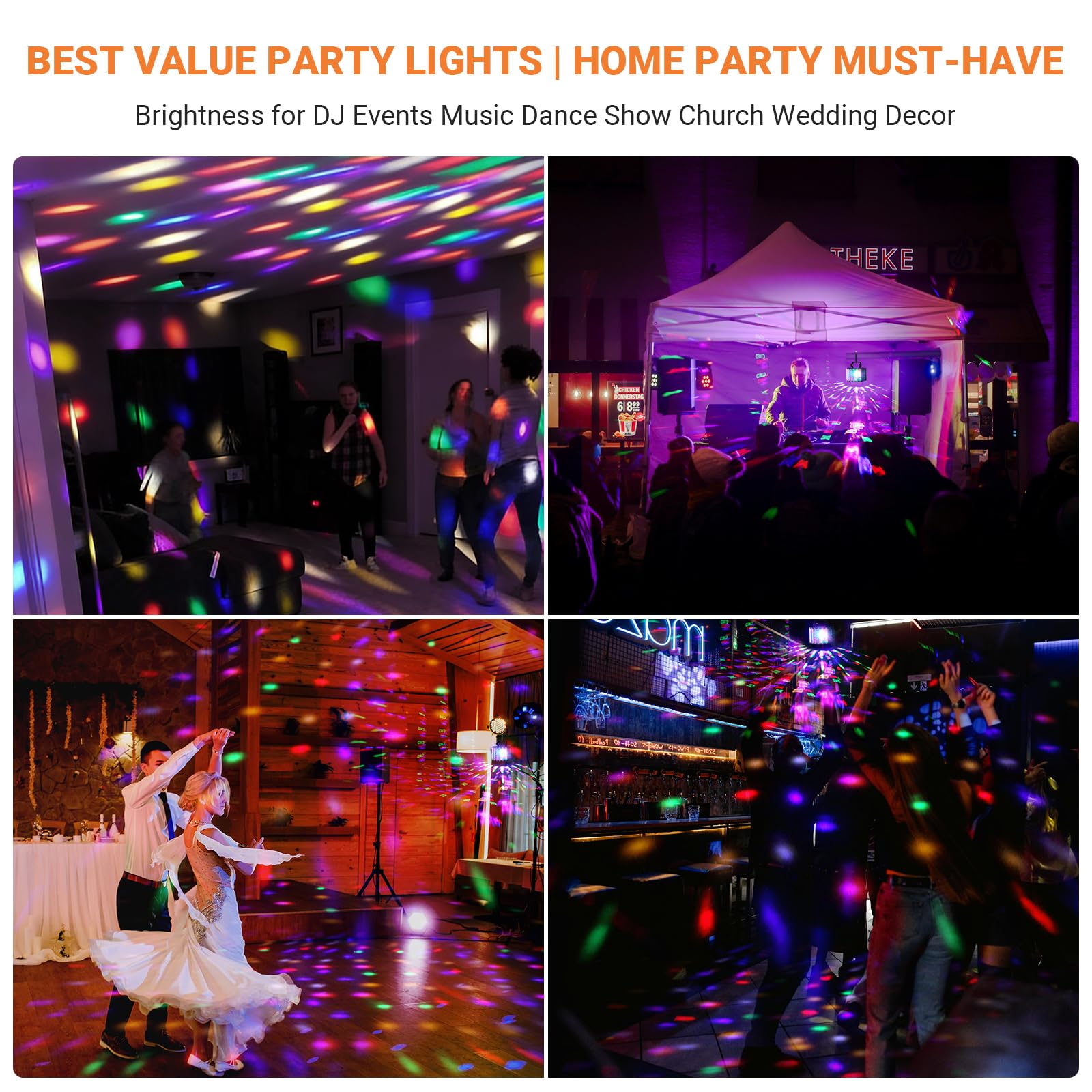 LaluceNatz 27W DJ Disco Party Light Derby Effect Remote Control