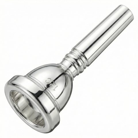 MoResolune 12C Trombone Mouthpiece, Silver Plated Small Shank
