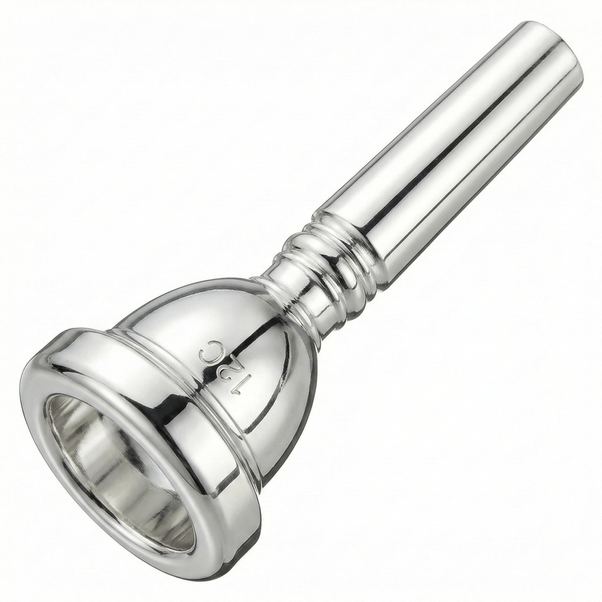 MoResolune 12C Trombone Mouthpiece, Silver Plated Small Shank