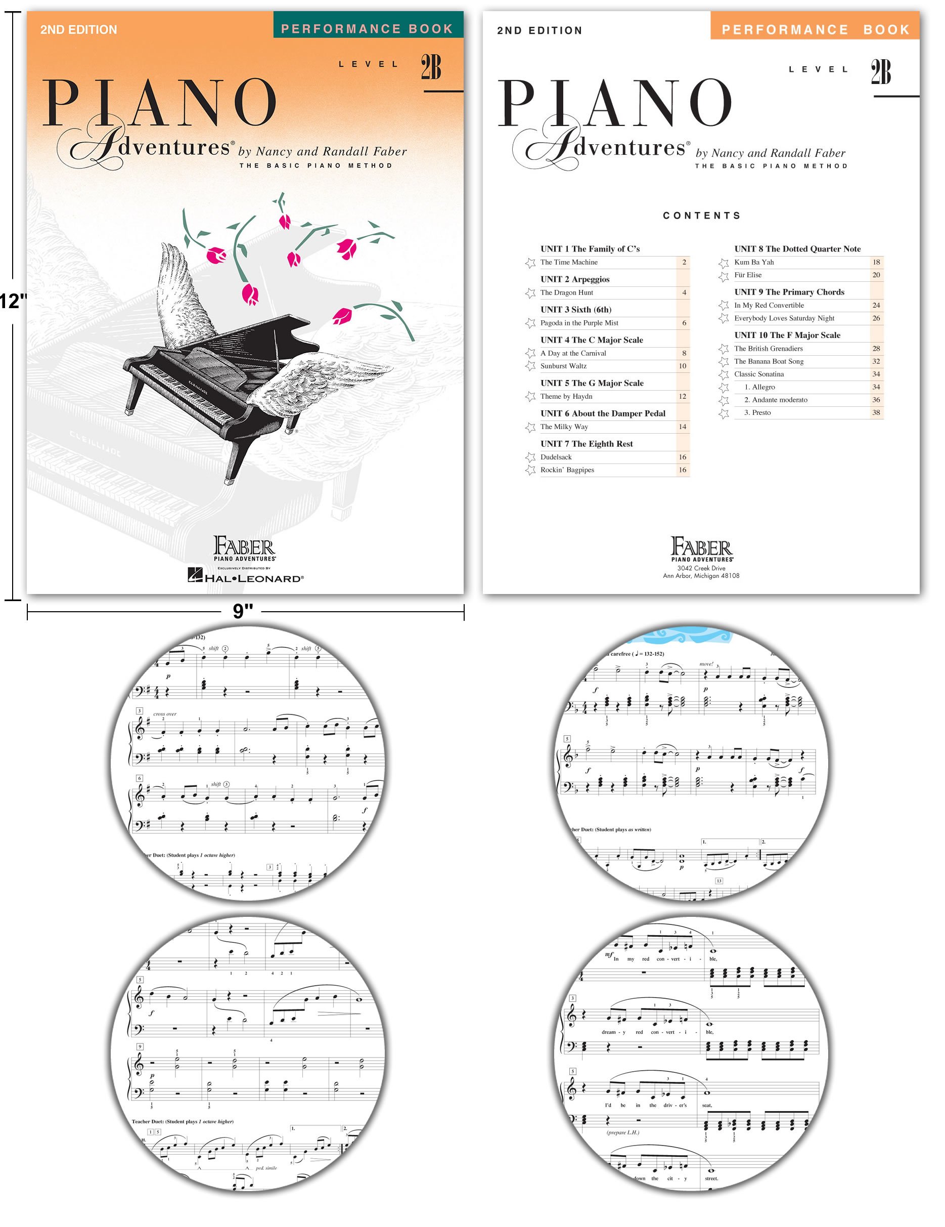 Piano Adventures Level 2B Learning Set By Nancy Faber – Lesson, Theory, Performance, Technique & Artistry Books & Juliet Music Piano Keys 88/61/54/49 Full Set Removable Sticker