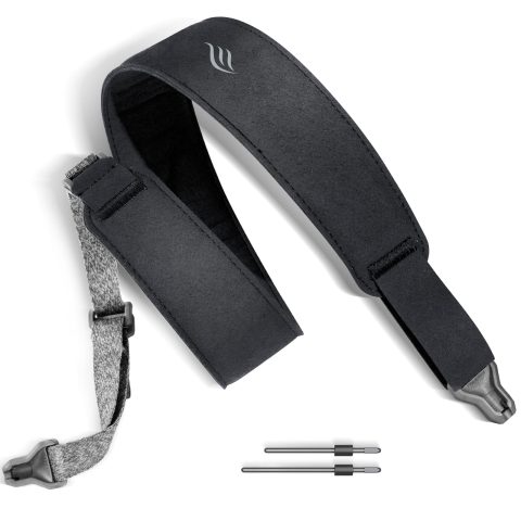enya MS1 Magnetic Quick-Release Strap for Guitar, Bass and Ukulele, Black