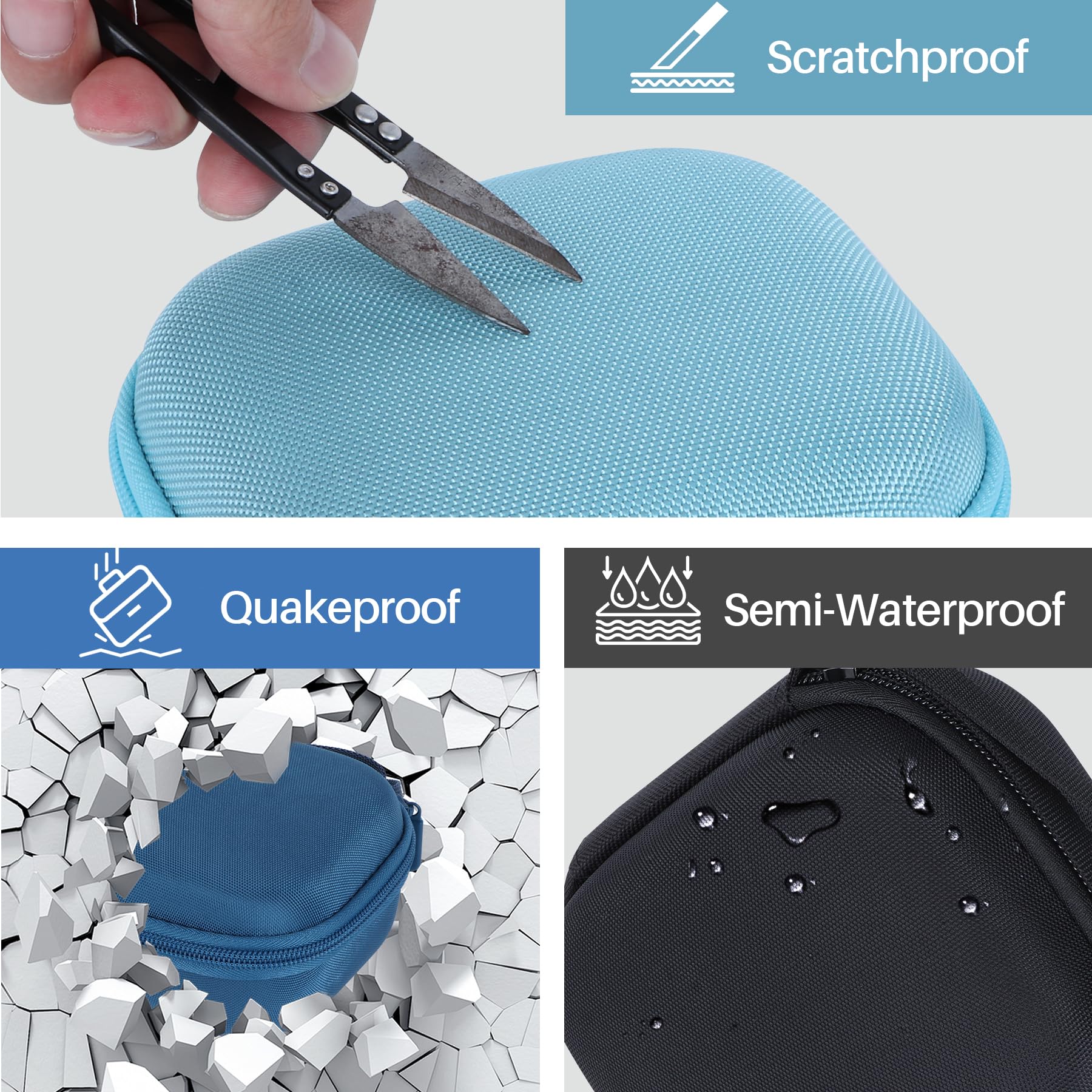 Lebakort Storage Case Compatible with Bose New SoundLink Micro 2nd Gen Speaker (Light Blue Case)