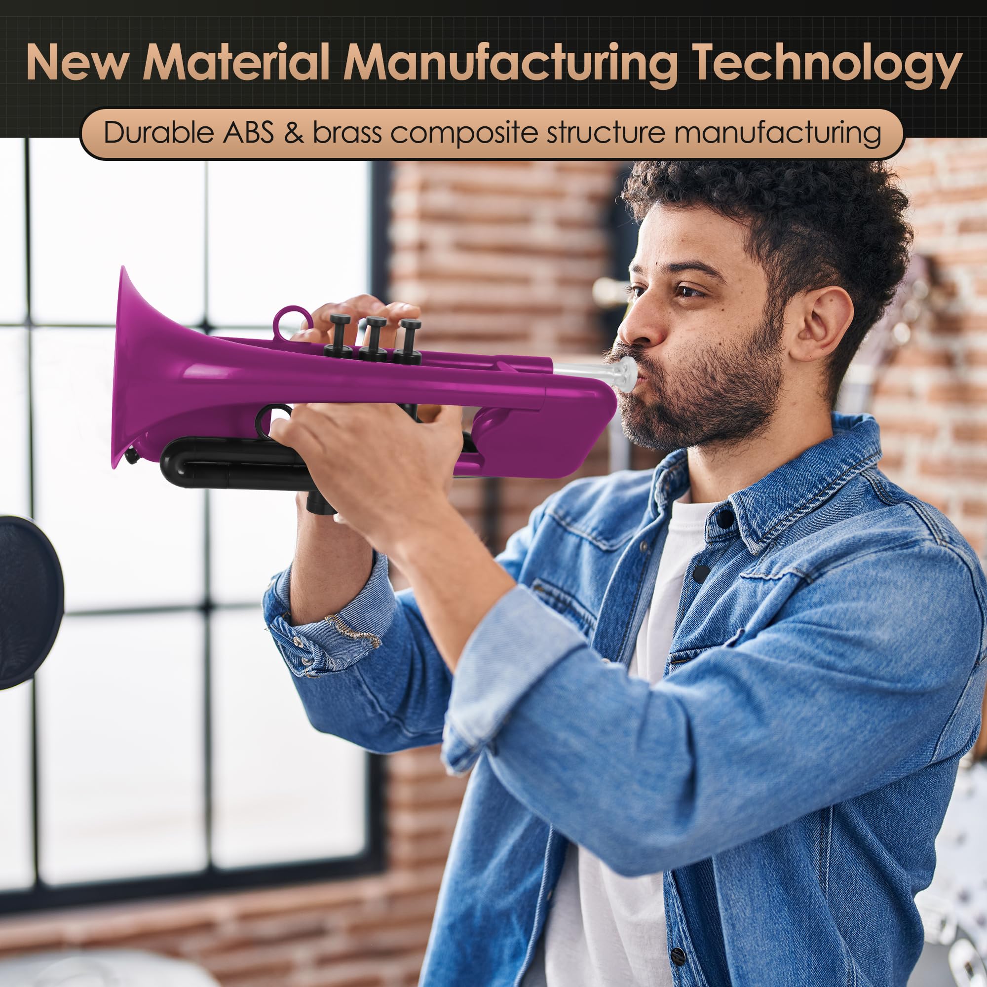 PAMPET SEA LION Plastic Bb Trumpet for Advanced Student Beginner Purple