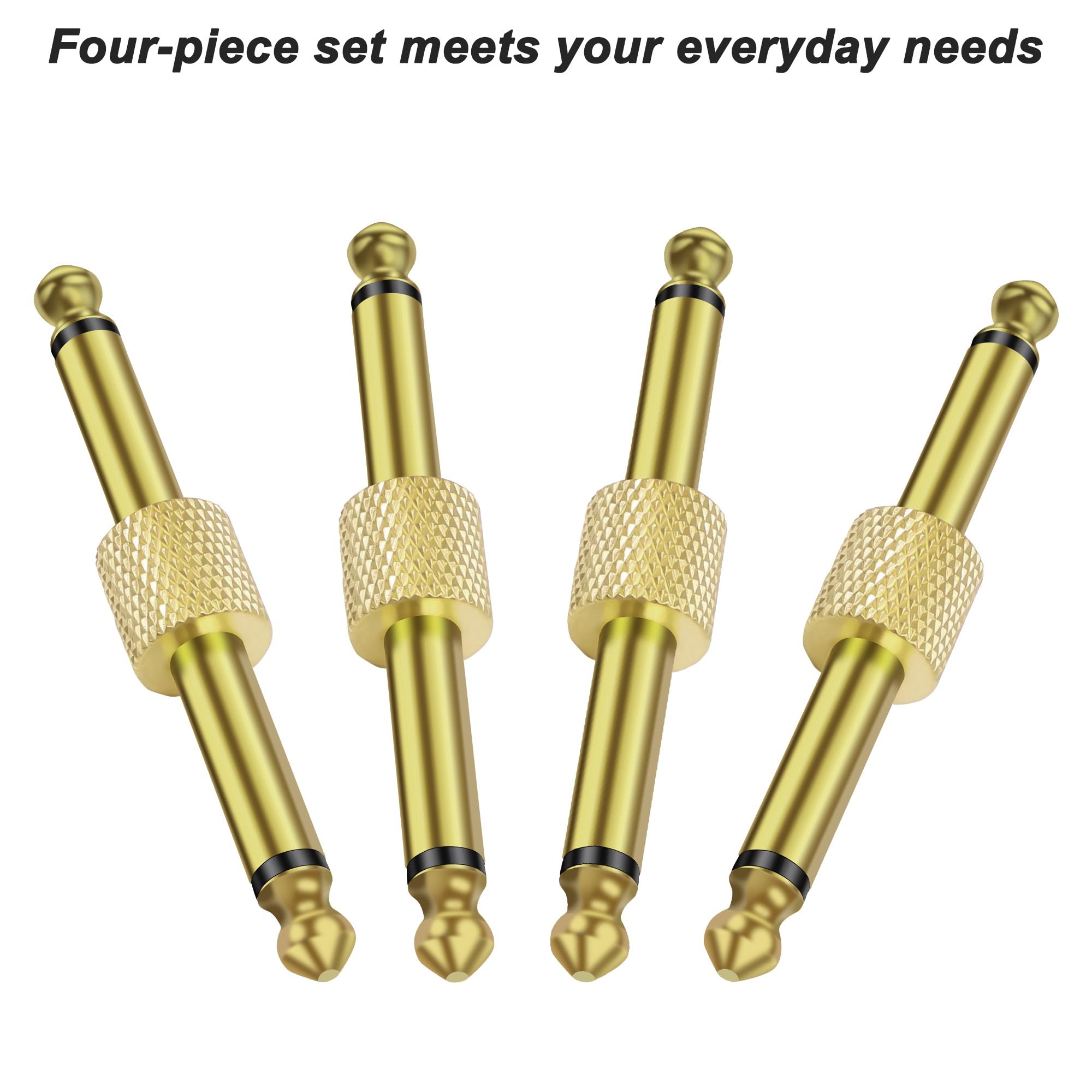 MEIRIYFA Guitar Pedal Patch Connector 6.35mm 1/4″ Effect Couplers