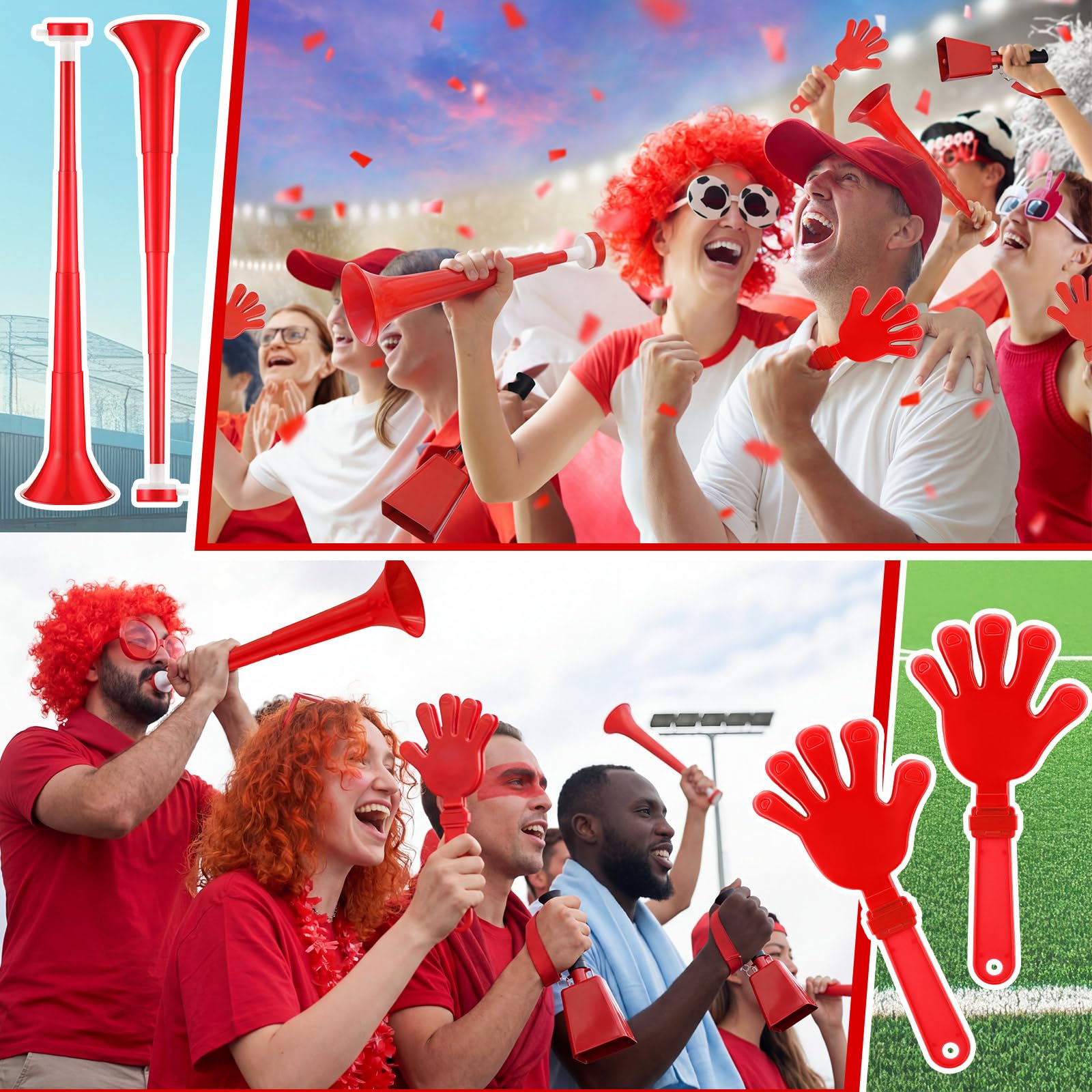 Teyva Daily Red 21 Pcs Team Spirit Accessories Game Day Stadium Events
