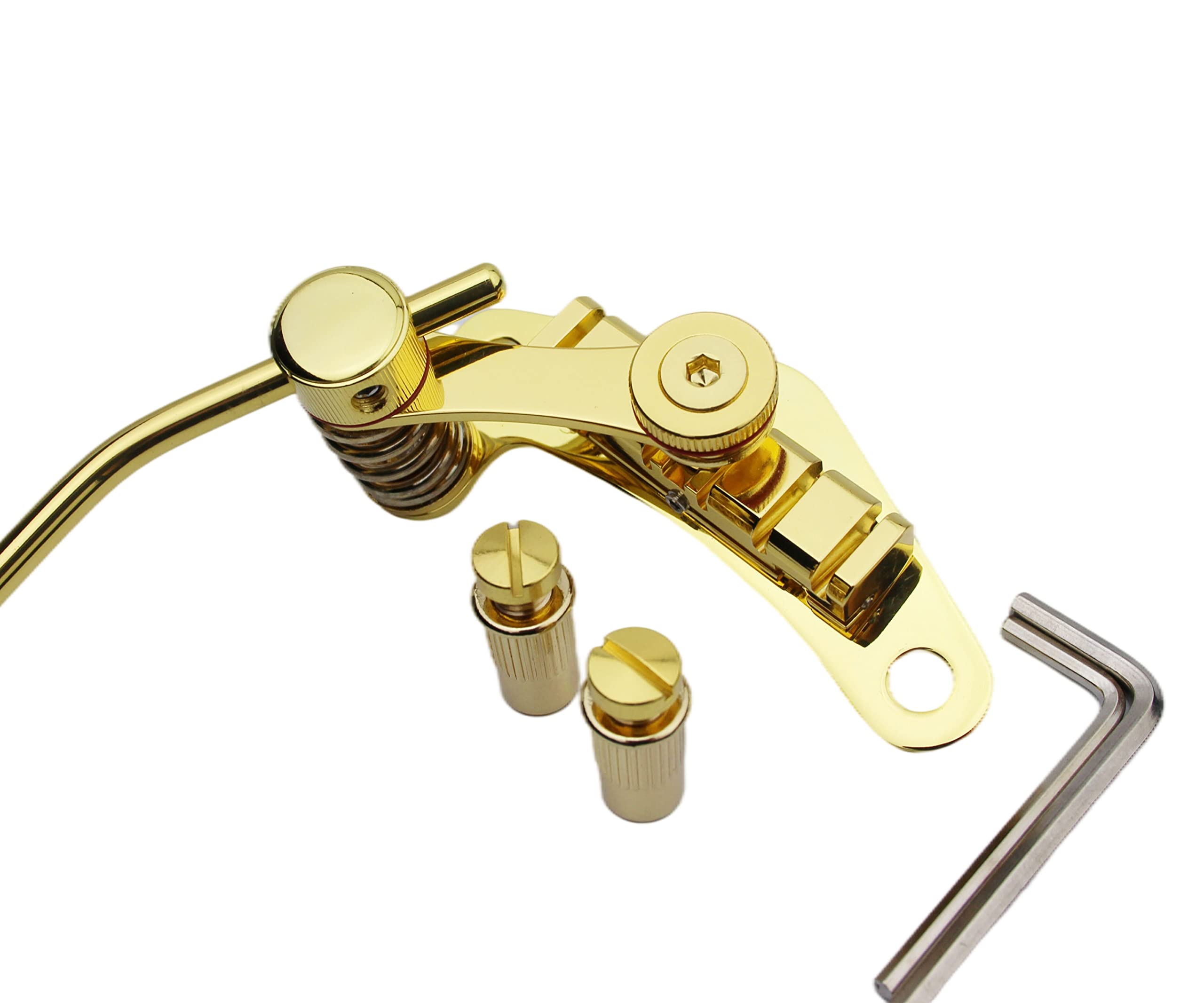 Guyker Tune-O-Matic Style Electric Guitar Bridge Stop Bar Tailpiece Tremolo Compatible with LP SG Guitars TM85, Gold