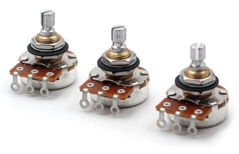 Bourns 250k Potentiometer – Short Split Shaft, Audio Taper, Low Friction Guitar Pot (3x)