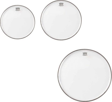 Remo PP-1420-BE Emperor Clear Tom Drumhead Pack – 10″, 12″ & 16″