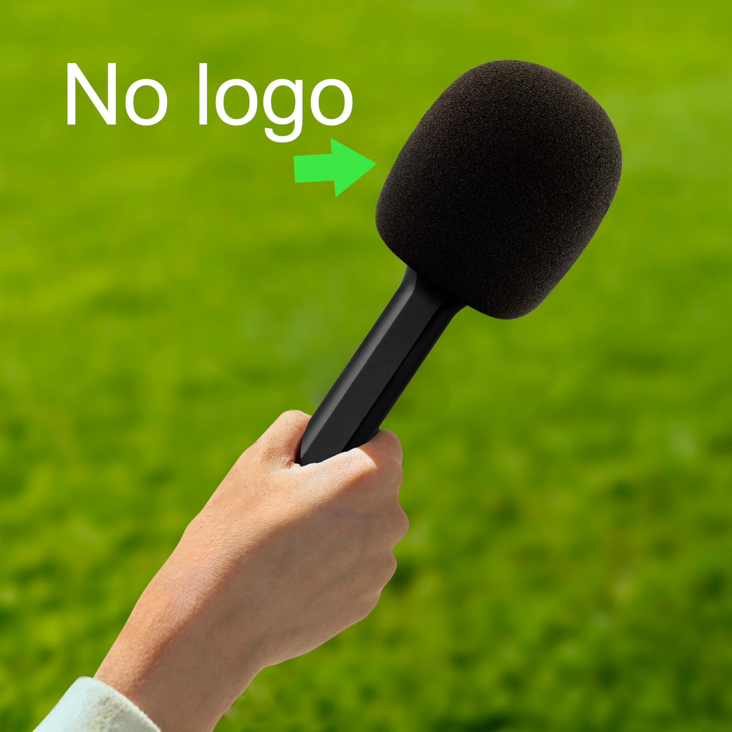 JCMOYUTY Foam Cover for DJI/Rode Wireless Microphone/Rode Interview Go Handheld Holder Black Stand Pop Filter
