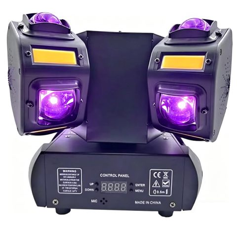 Moving Head DJ Lights, 12 LEDs Rotating Beam Stage with Mixed Lighting Effects, Sound Activated DMX512 Party Lighting for DJ KTV Disco Party Club Wedding