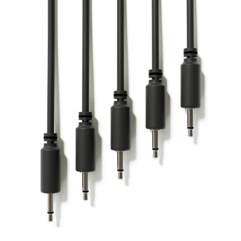 ExcelValley – 5-Pack – Mono Modular Patch Cables – TS 3.5mm 1/8″ Eurorack Synthesizer [Army Green | 120 cm – 47.24″]