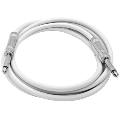 Seismic Audio – SASTSX-6White – 6 Foot White 1/4 Inch TS Patch Cables – 6′ Professional Audio Unbalanced 1/4″ Patch Cord
