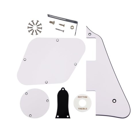 Phrilam Electric Guitar Pickguard Set for Gibson Les Paul, White 3Ply