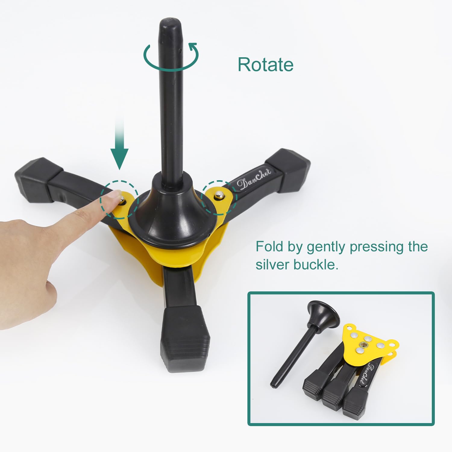 Danchet Foldable Portable Soprano Saxophone Stand, Sax Tripod Holder, Portable Soprano Saxophone Stand…