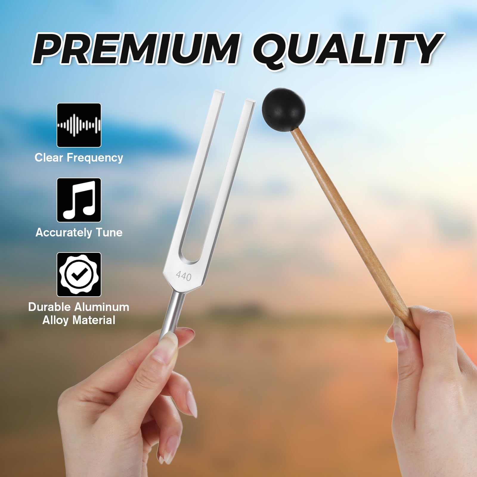 440 Hz Tuning Fork, A440Hz Tuning Fork for Violin Guitar Tuner Instrument