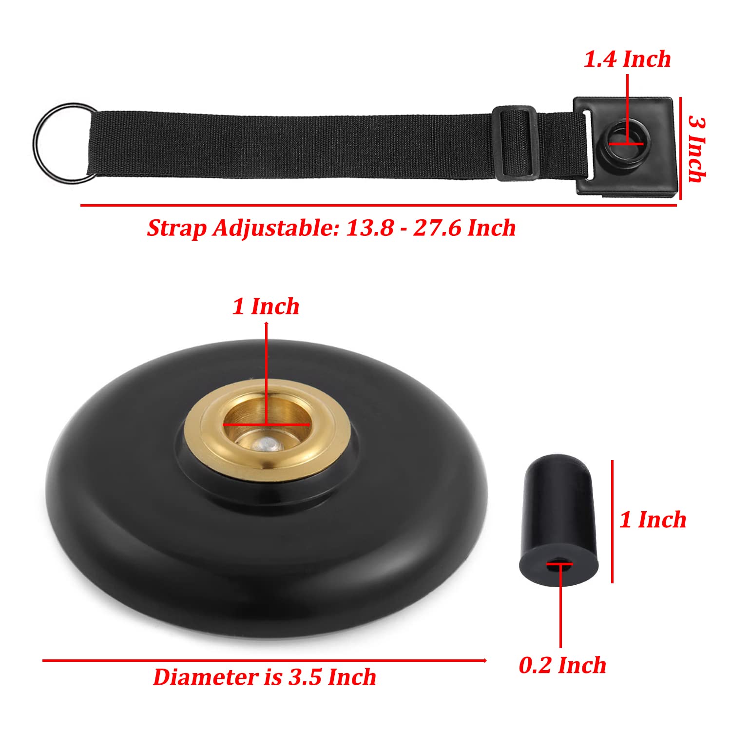 OBTANIM 5 Pcs Cello Endpin Anchor Stopper Include Adjustable Strap Rest Endpin Non Slip Stand Holder 3 Pcs Rubber Tip Floor Protector for Cello Bass Performance Accessories