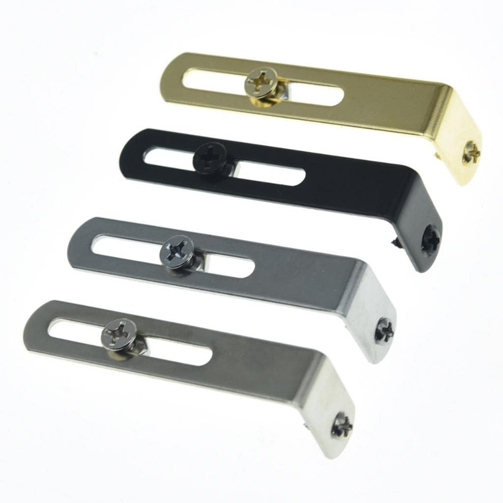 KAISH Premium Stainless Steel Guitar Pickguard Bracket with Pickguard Mounting Screws Bolt and Nut for USA Les Paul Chrome