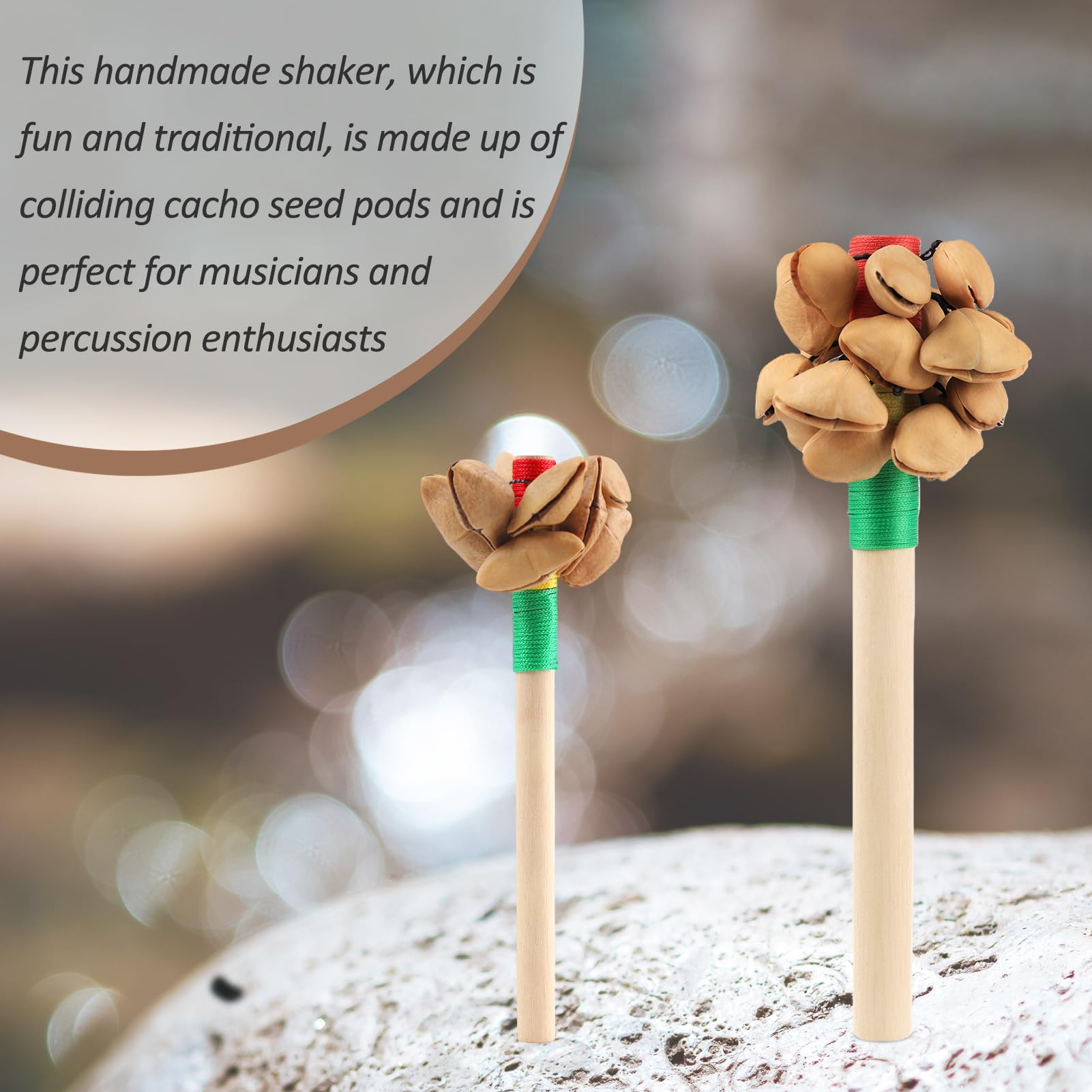 GOGHOST Large African Natural Seed Shaker (Chacha-1 Pack)