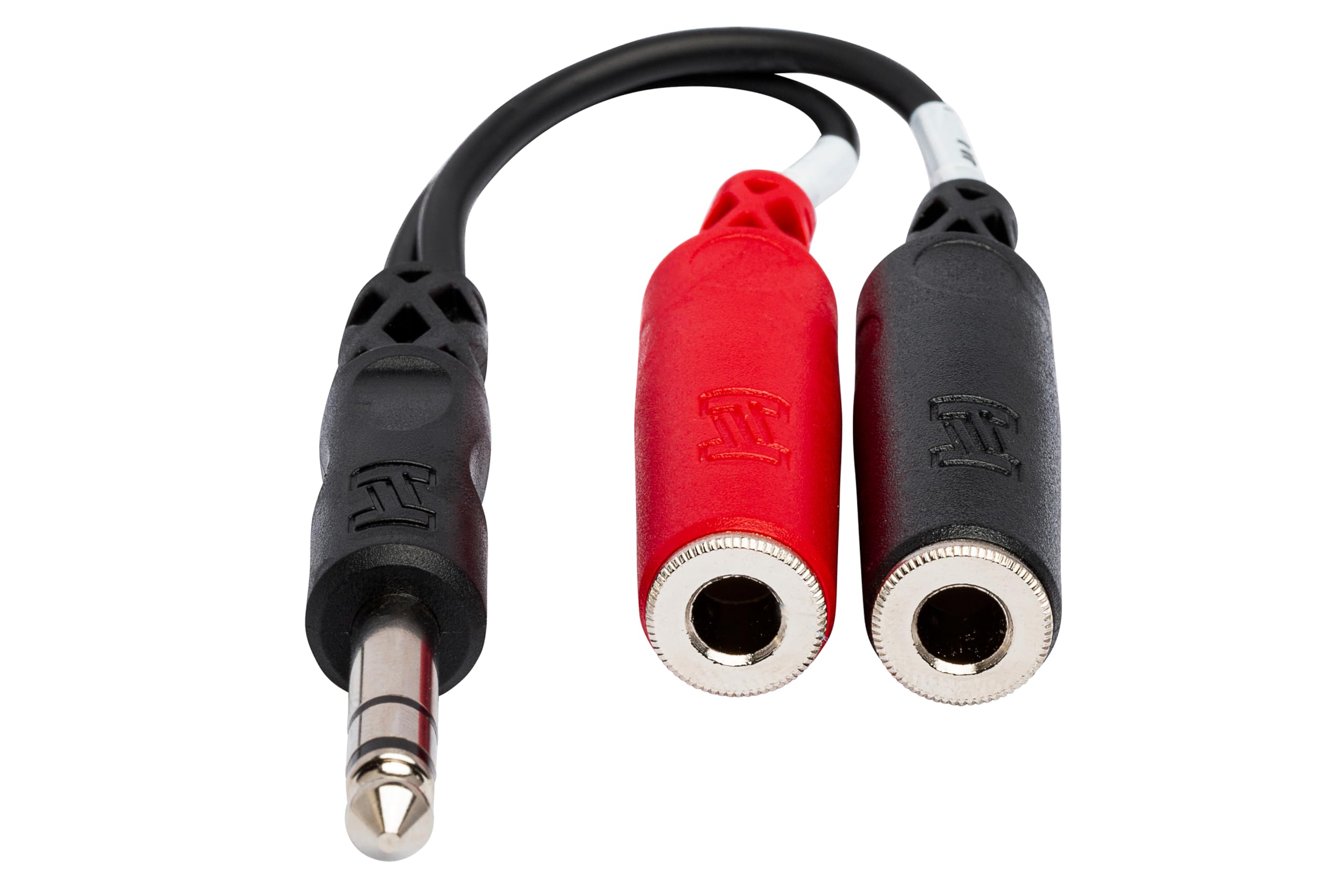 Hosa YPP-117 1/4 Inch TRS to Dual 1/4 Inch TSF Stereo Breakout Cable, 6 Inches