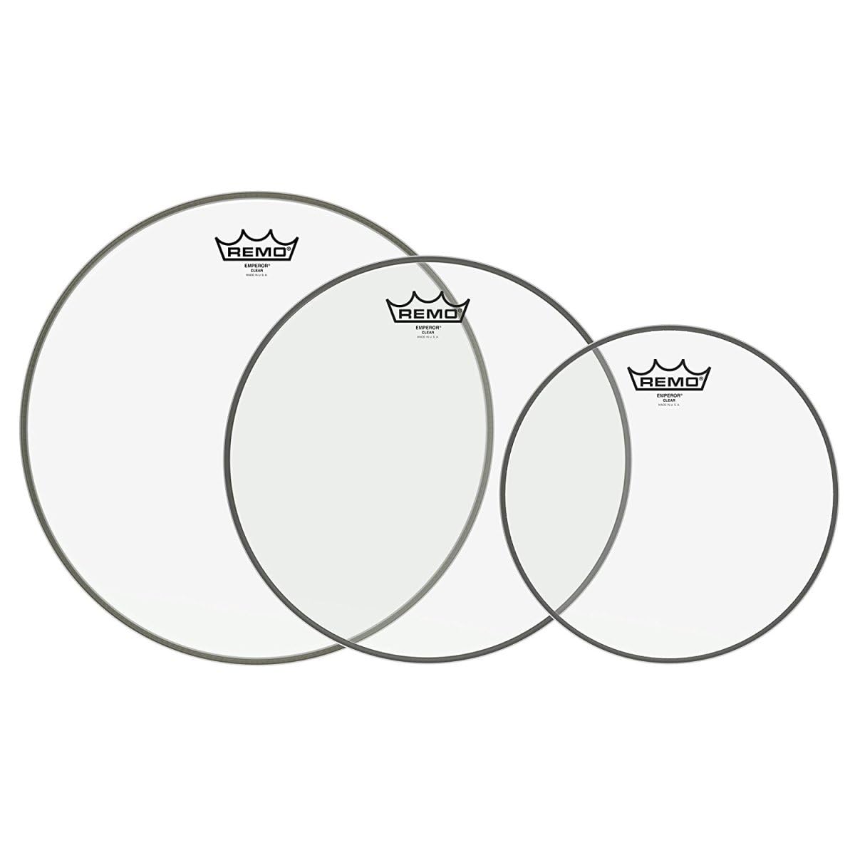 Remo PP0980BE-U Clear Emperor Fusion Tom Batter Drumhead – 10 12 & 14 in.