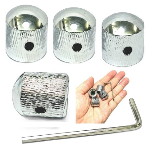 4pcs DCHub Metal Guitar Knobs Metal Volume Tone knob for Fender Telecaster