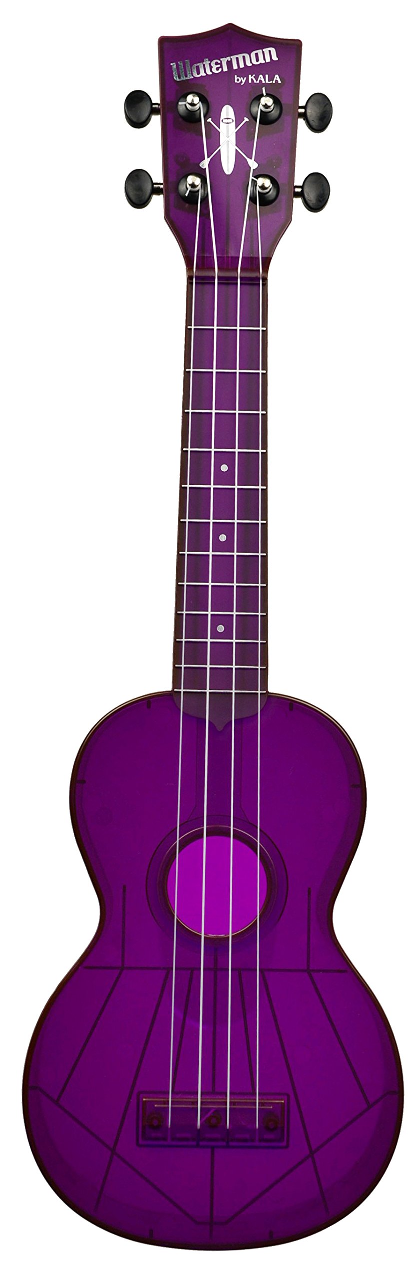 Kala 4-String Ukulele, Fluorescent Purple, Soprano (KA-SWF-PL)