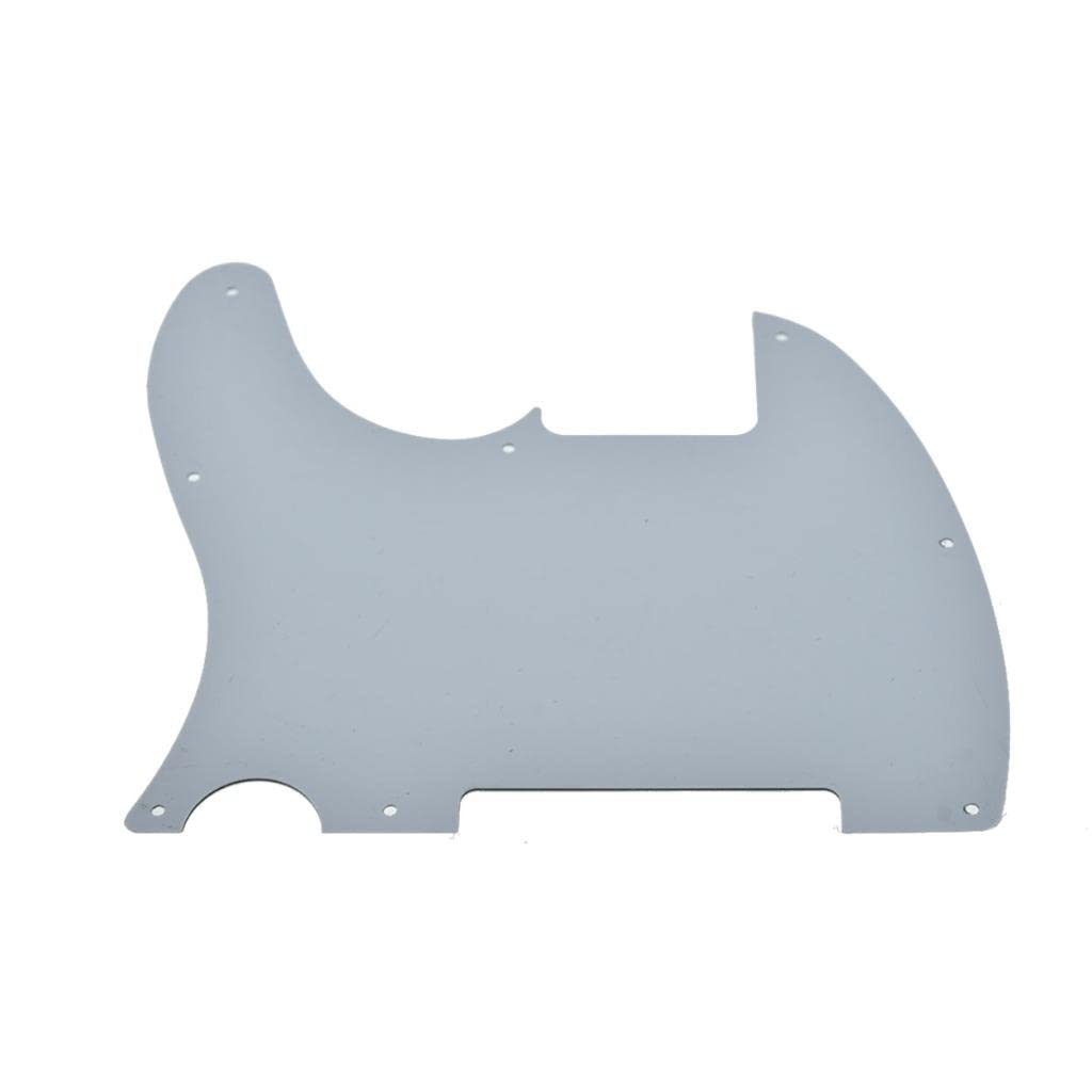 KAISH White 3 Ply 8 Hole Blank Tele Pickguard for Telecaster & Esquire Guitars