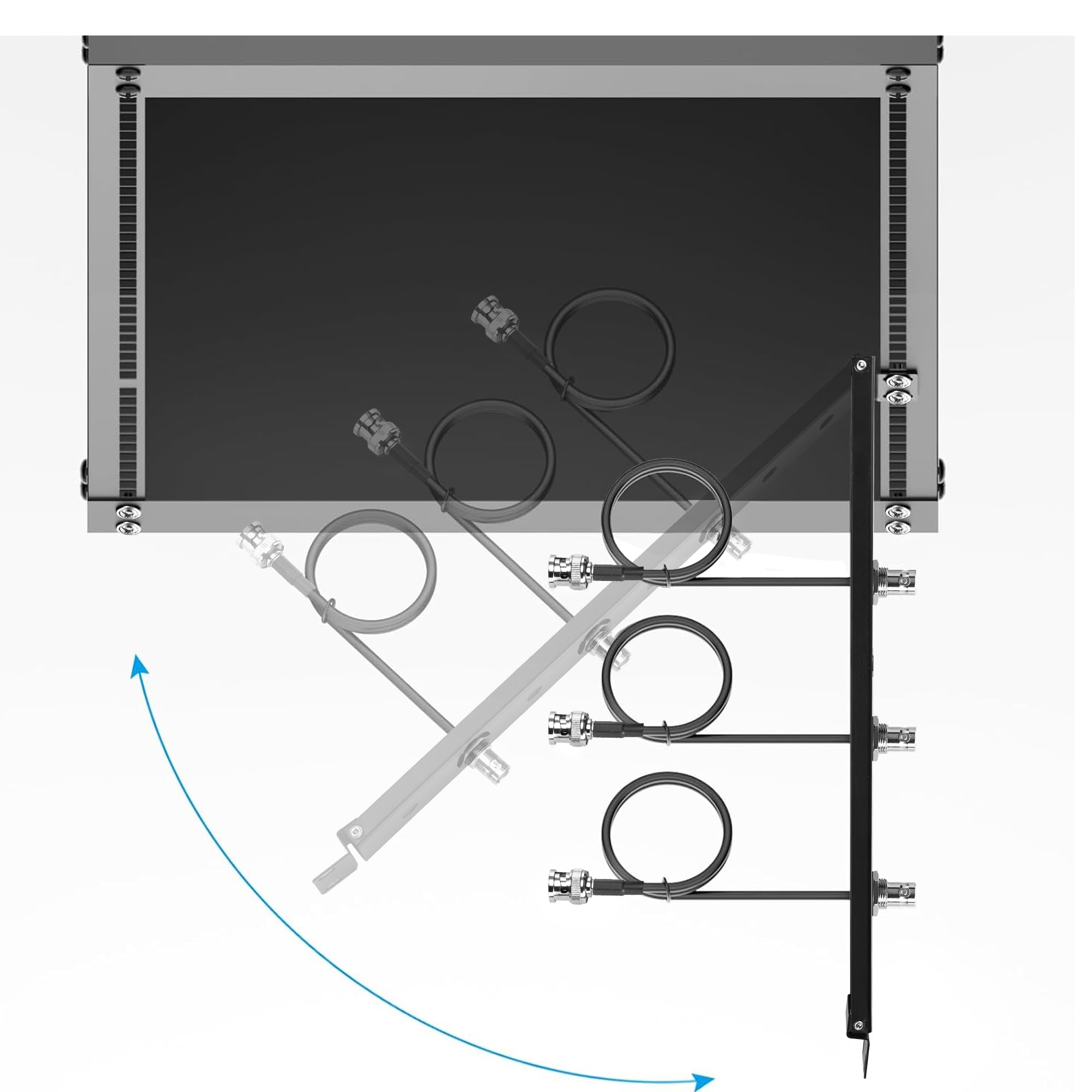 BNC Antenna Relocation Kit, 19″ 1U Rack Mount Antenna Extender