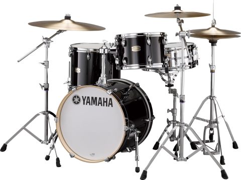 Yamaha Stage Custom Birch 3pc Bop Drum Shell Pack – 18″ Kick, Raven Black