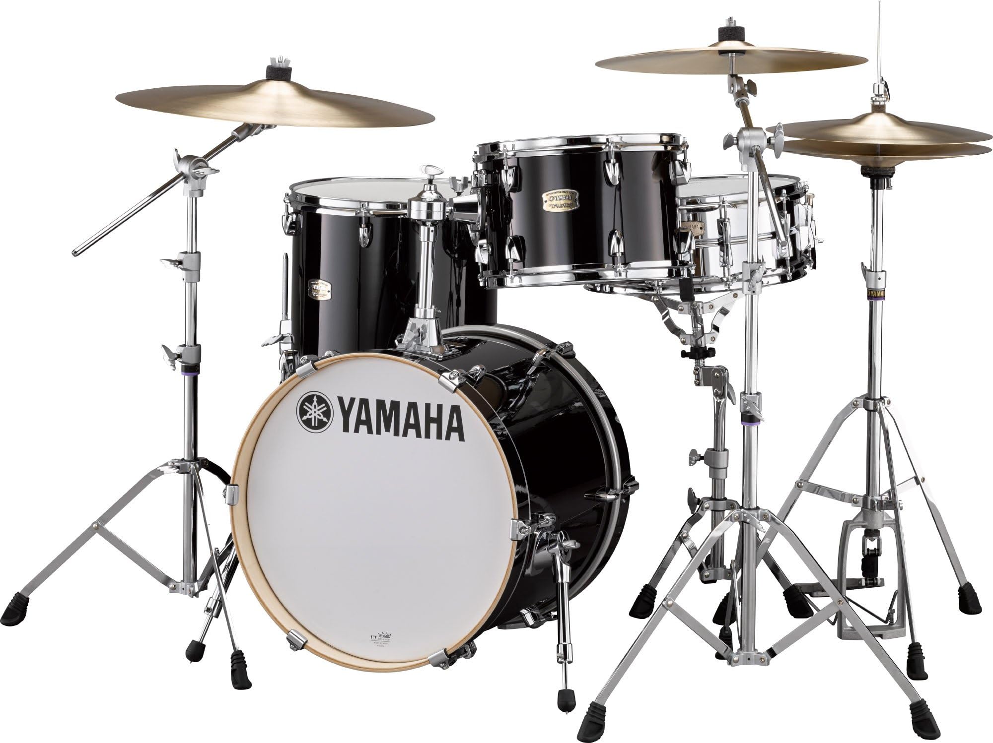 Yamaha Stage Custom Birch 3pc Bop Drum Shell Pack – 18″ Kick, Raven Black
