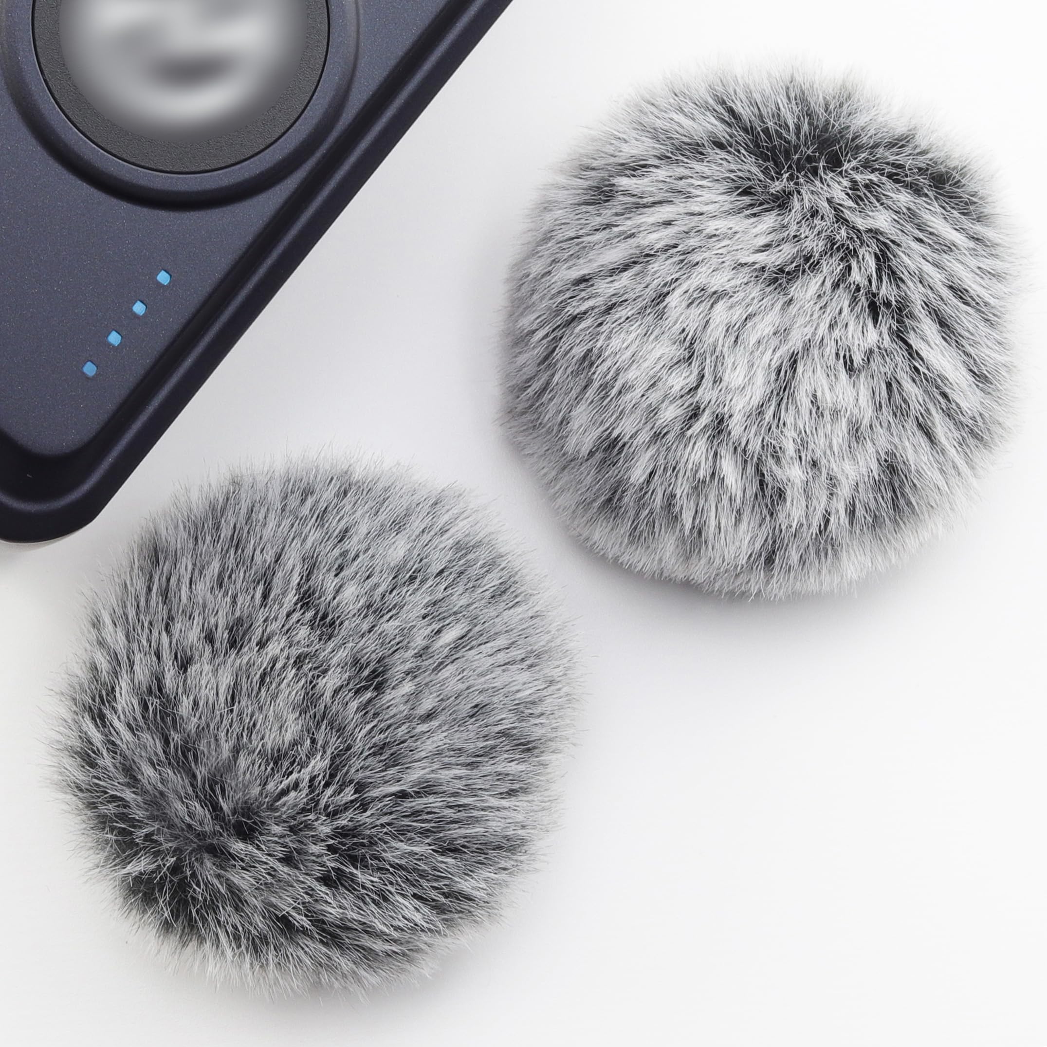 LEFXMOPHY for Hollyland Lark M2 Windscreen, Furry Wind Muff Deadcat Cover 2-Pack Grey