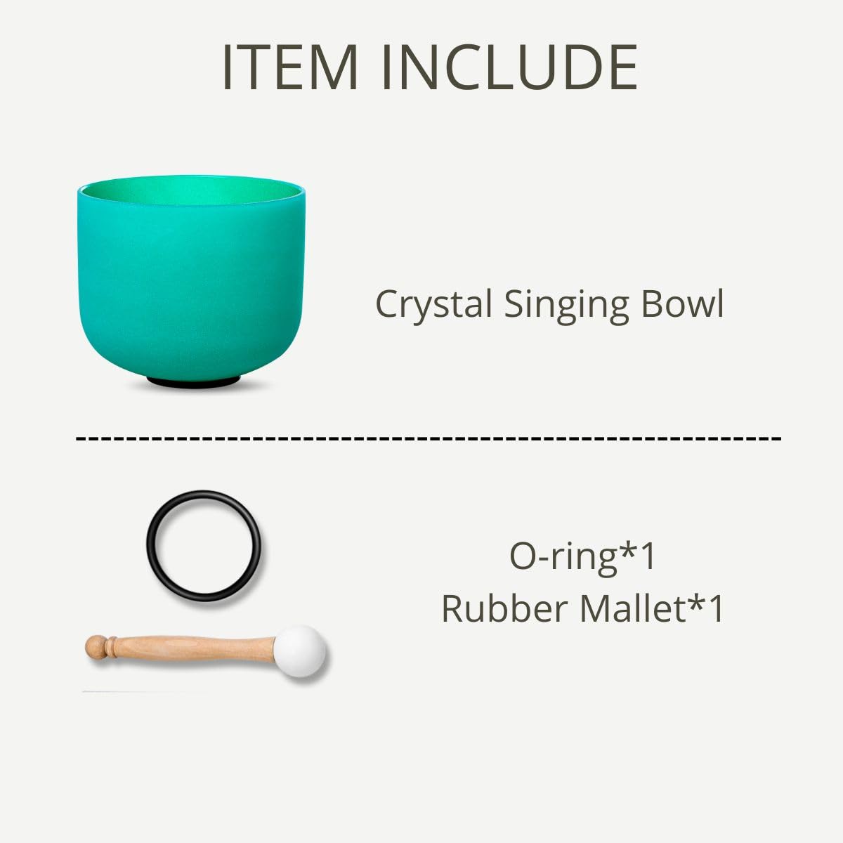 SOUNDELLO Crystal Singing Bowl 9 Inch Green F Note 432Hz