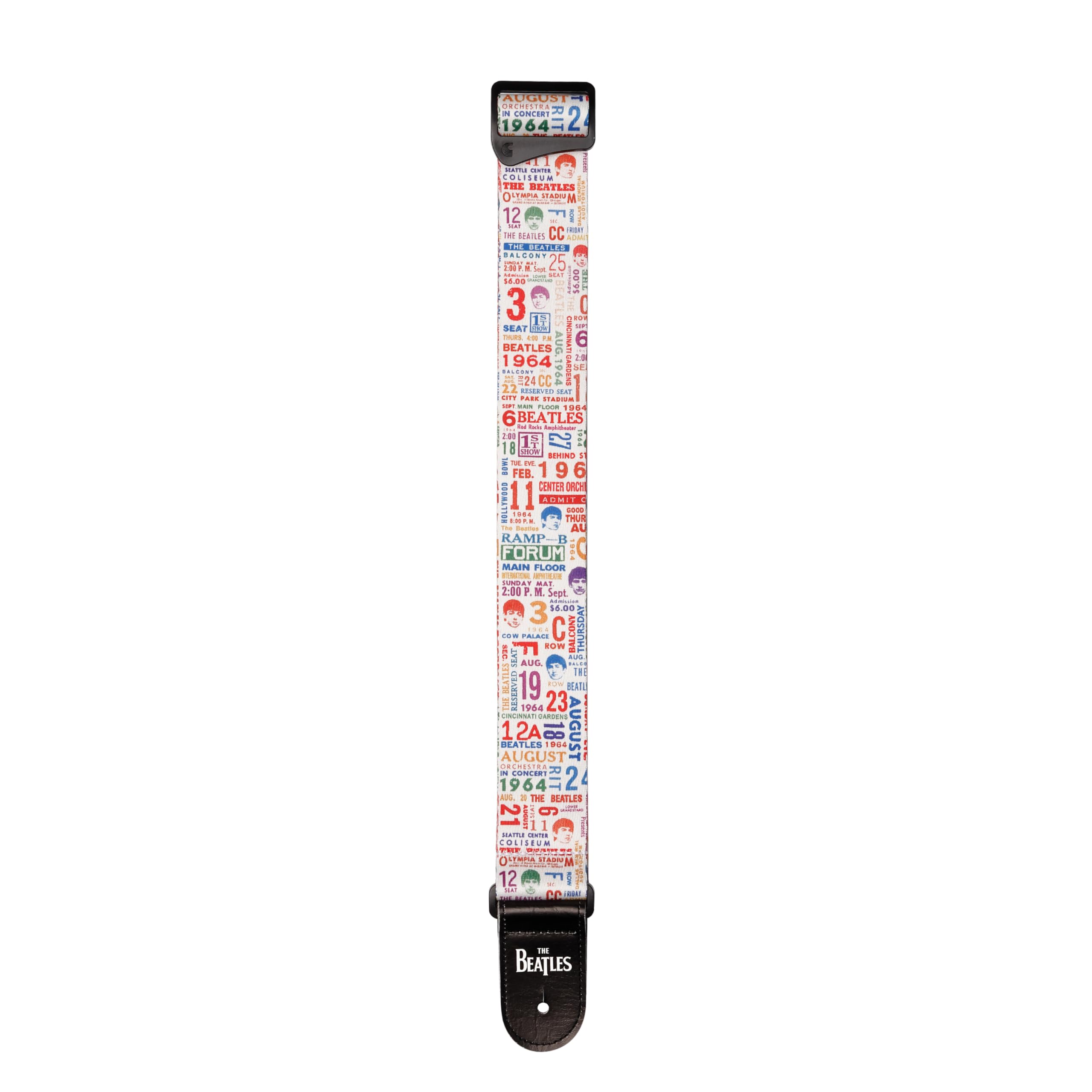 D’Addario 50BTL14 Beatles Guitar Strap, Ticket Stubs 1965, Polyester