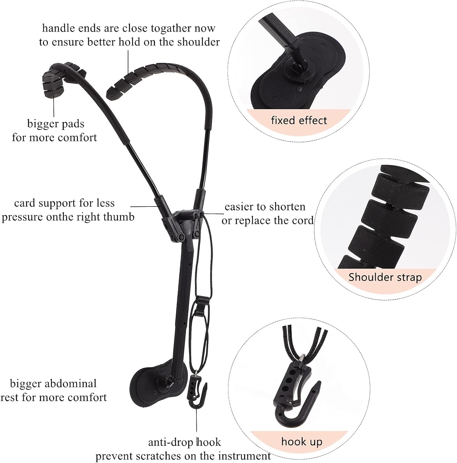 Mikily‘s Saxophone Shoulder Harness, Comfortable Shoulder Support for Long Practice