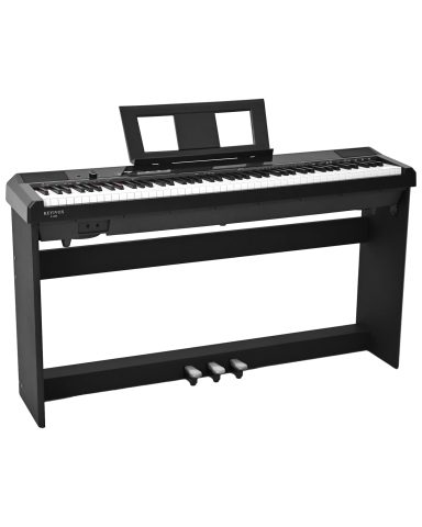 KEYIVOX S-200 88-Key Weighted Digital Piano keyboard, Full-size Hammer Action Electric piano for Beginners, 8 Timbres, 128 Rhythms, 31 Demo Songs with Dual Headphone Jack, Triple Pedal, USB
