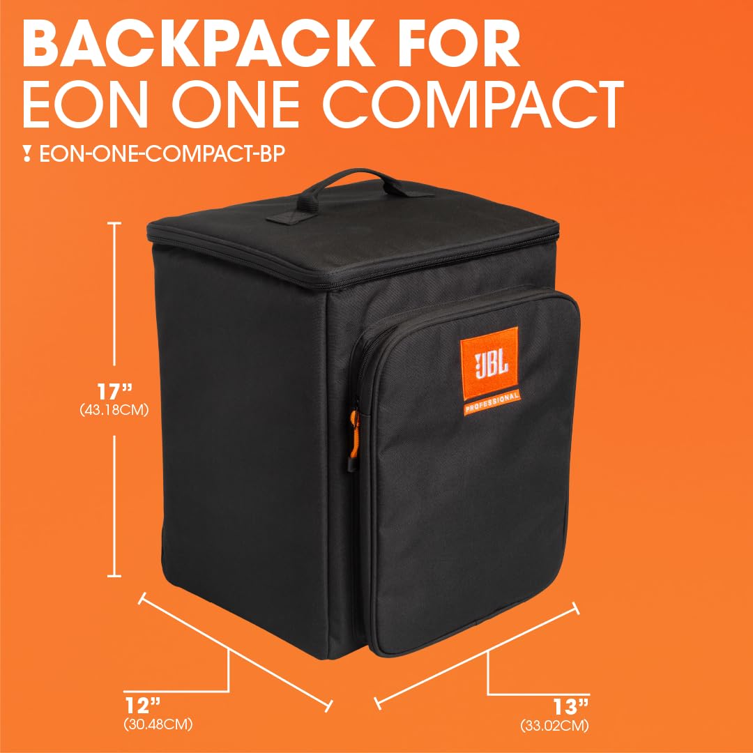 JBL Bags EON ONE Compact Portable PA Speaker Backpack with Adjustable Padded Dividers, (EON-ONE-COMPACT-BP)