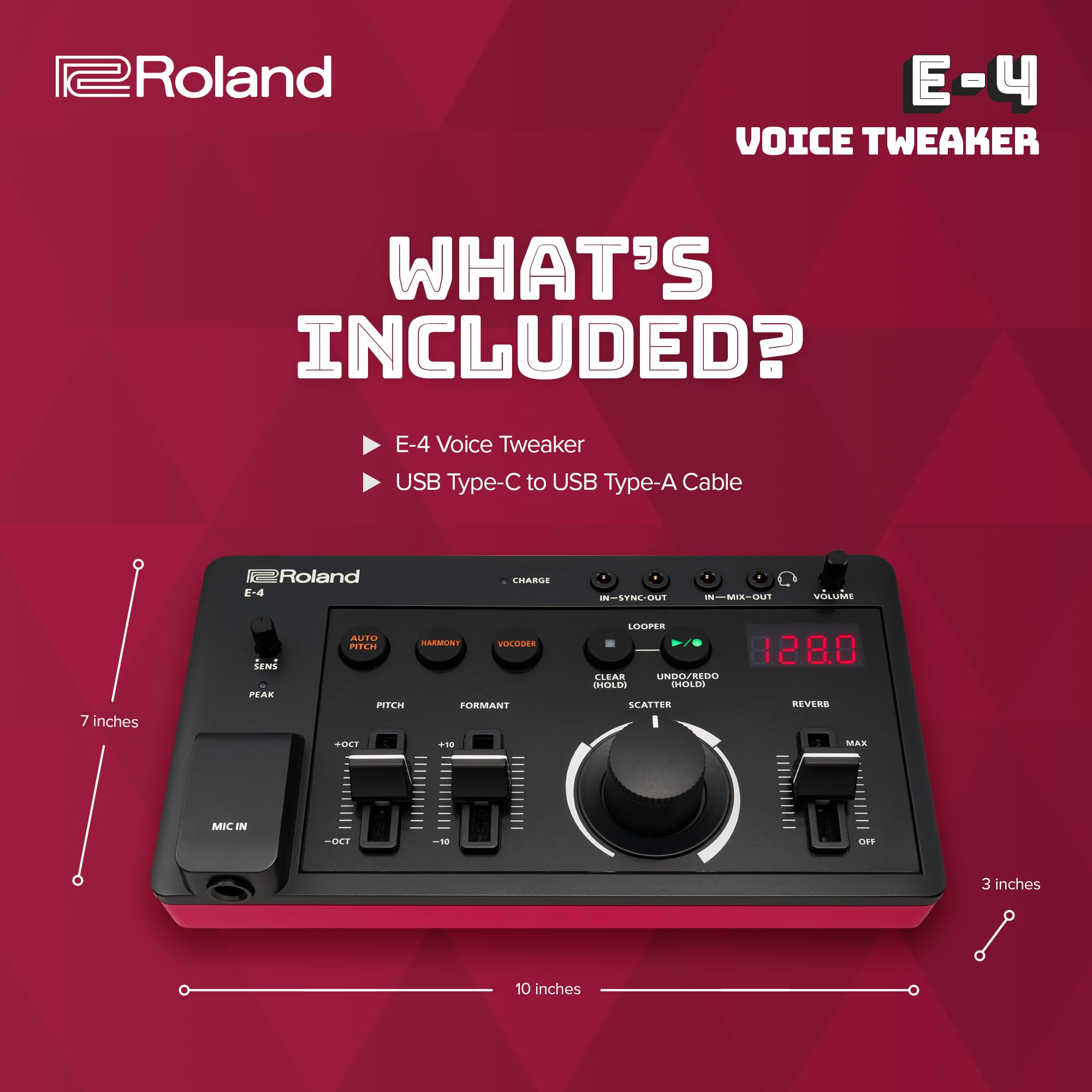 Roland E-4 AIRA Compact Voice Tweaker Vocal Performance Tool