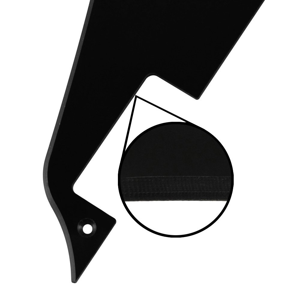 FLEOR 1Ply Black Pickguard Back Plate Screws Set & Switch Ring & Bracket Fit LP Style Guitar Pickguard Replacement