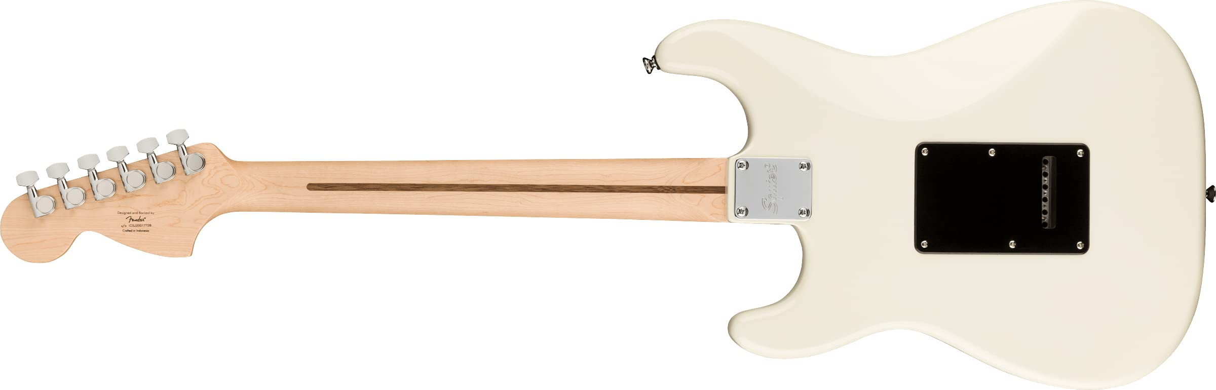 Fender Squier Affinity Series Stratocaster Electric Guitar, Olympic White, Laurel Fingerboard