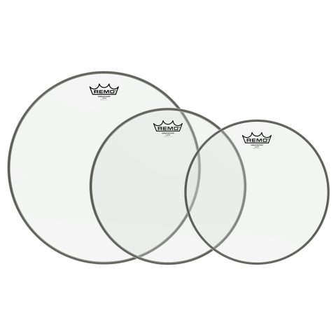 Remo PP-1190-BA Ambassador Clear Tom Drumhead Pack – 12″, 13″ & 16″