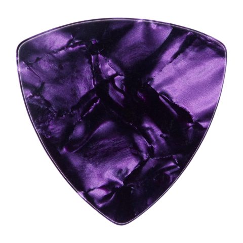 Exotic Plectrums Celluloid Purple Pearl Guitar Or Bass Pick – 0.46 mm Light Gauge – 346 Rounded Triangle Shape – 12 Pack, Celluloid-Purple-Pearl-.46mm-346-12-Pack
