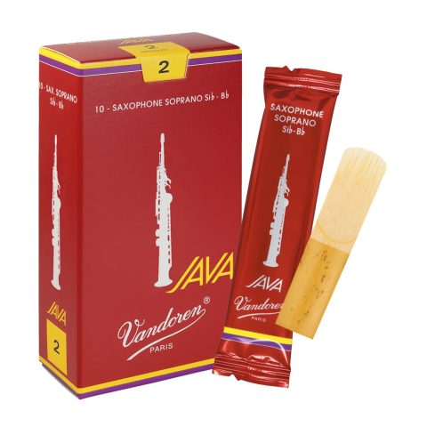 Vandoren SR302R Soprano Sax JAVA Red Reeds Strength 2; Box of 10