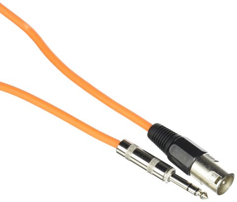 Seismic Audio – SATRXL-M25Orange – 25 Foot Orange XLR Male to 1/4 Inch TRS Patch Cable Snake Cords – Balanced