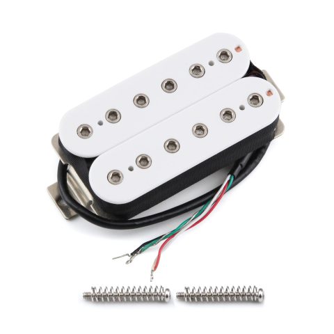 FLEOR Bridge Pickup Ceramic Double Coil Humbucker Pickups for Electric Guitar Pickup-White