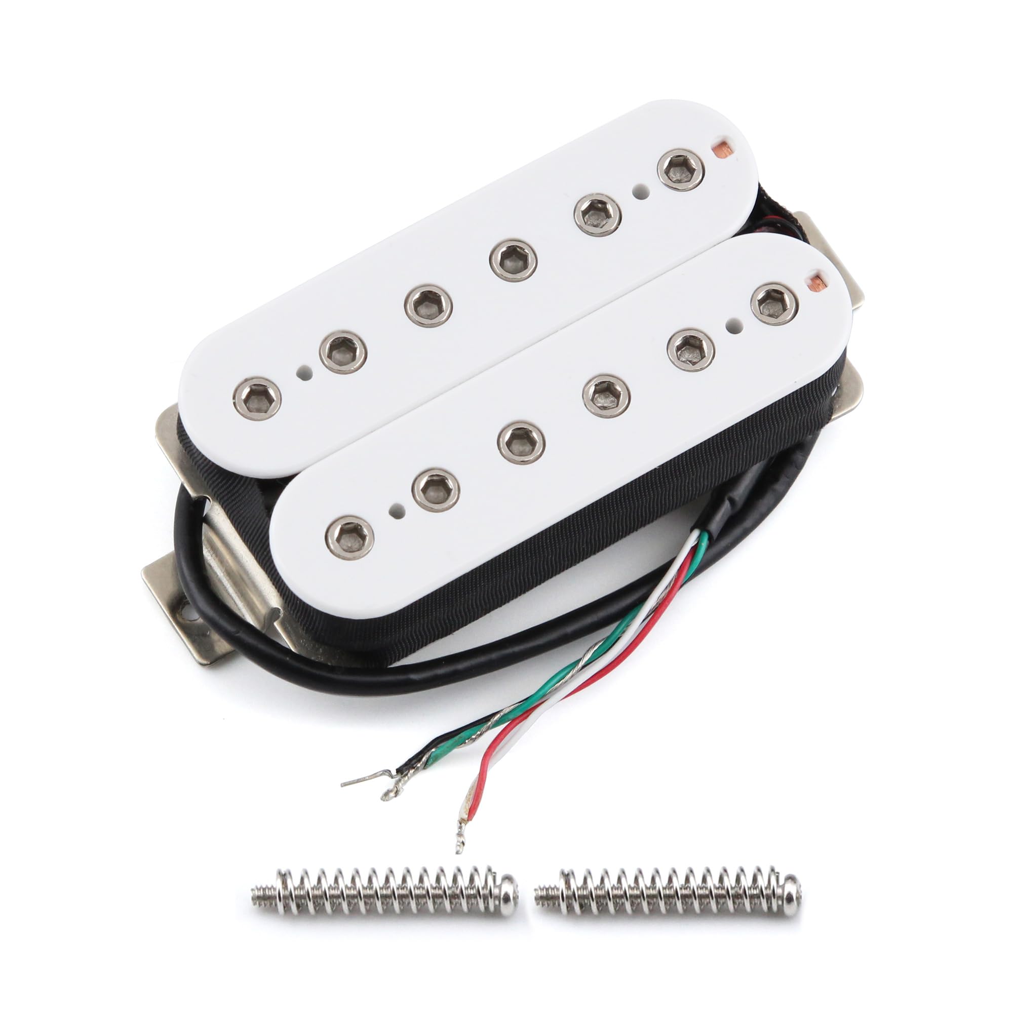 FLEOR Bridge Pickup Ceramic Double Coil Humbucker Pickups for Electric Guitar Pickup-White