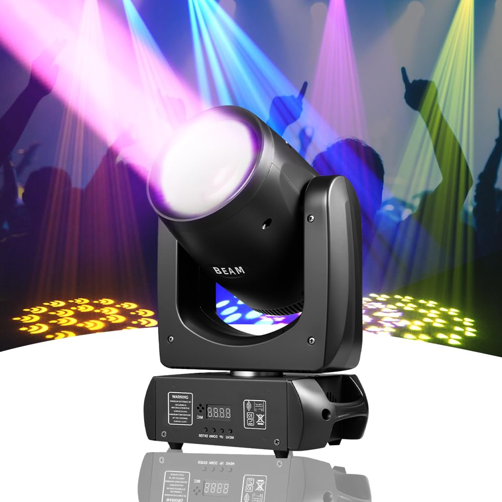 MINGJIE 160W Moving Head Beam Light, DMX DJ Stage Light
