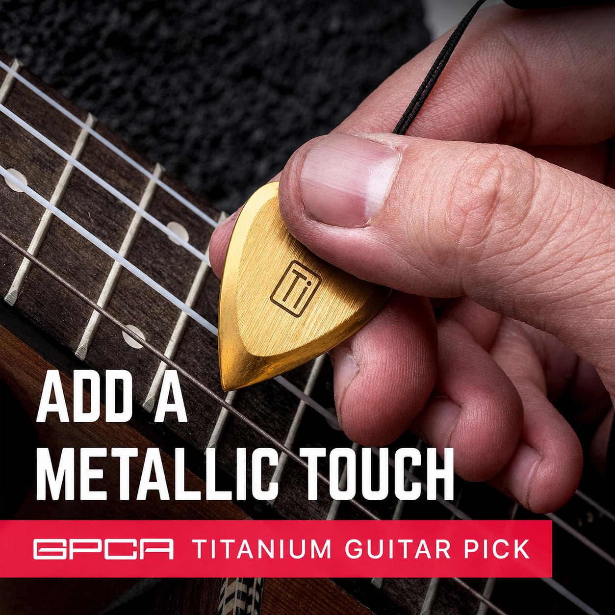 GPCA Titanium Guitar Pick – 3mm Thick Metal Guitar Picks for Guitarist