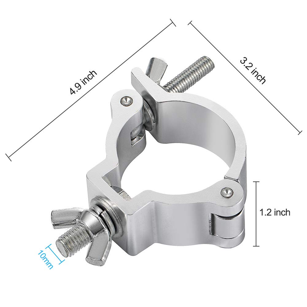 WorldLite Truss Clamps 2 Inch, 8 Pack Premium Stage Lighting O Clamps